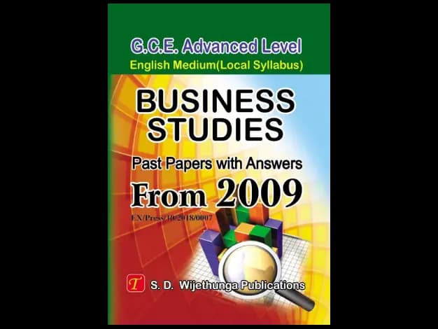 Business Studies From 2009 E/M Bussiness Studies A/L English Medium Past Papers Since 2009