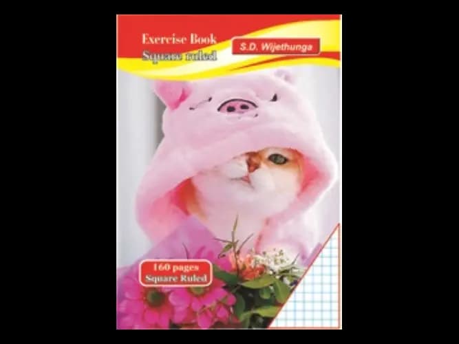 EXERSISE Book A5 SQUARE 160 pgs - 12 Pack