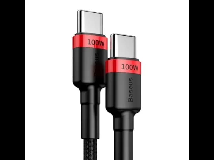 Baseus Cafule nylon cable USB Type C Power Delivery 2.0 100W 20V 5A 2m black (CATKLF-AL91) (4)