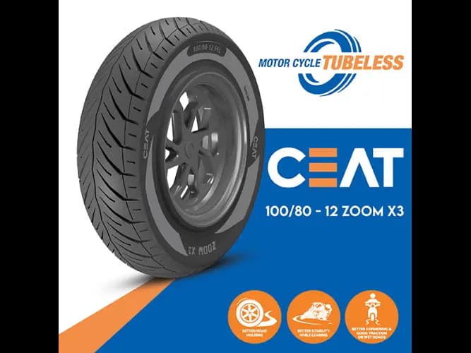 CEAT Motor cycle CEAT TUBELESS 100/80 - 12 ZOOM X3