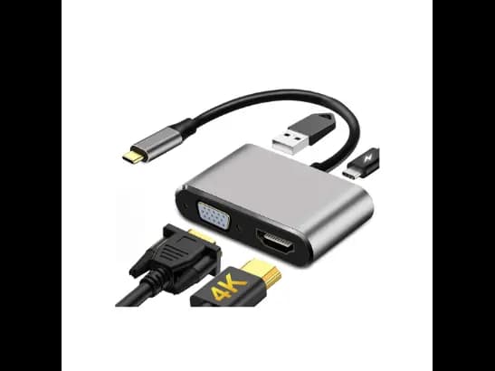 4 in 1 Type-C To HDMI VGA USB 3.0 USB-C (A Grade)
