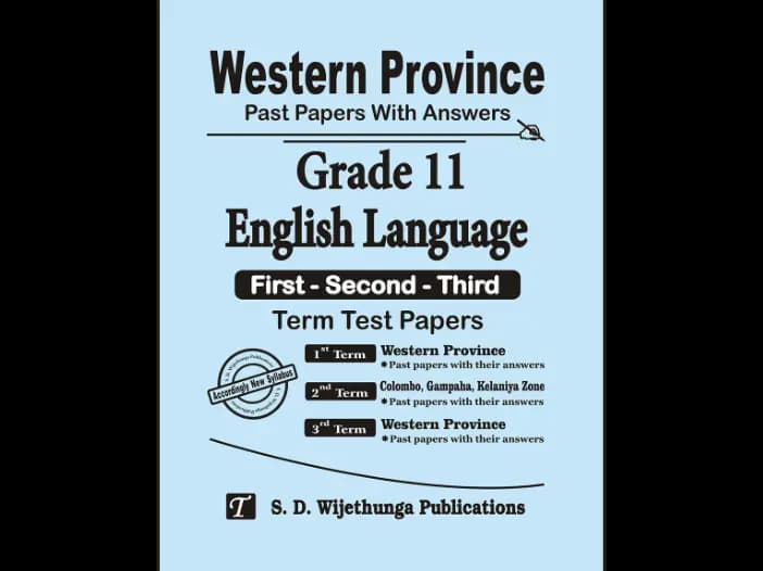Western Province Grade 11 English Past Paper Set
