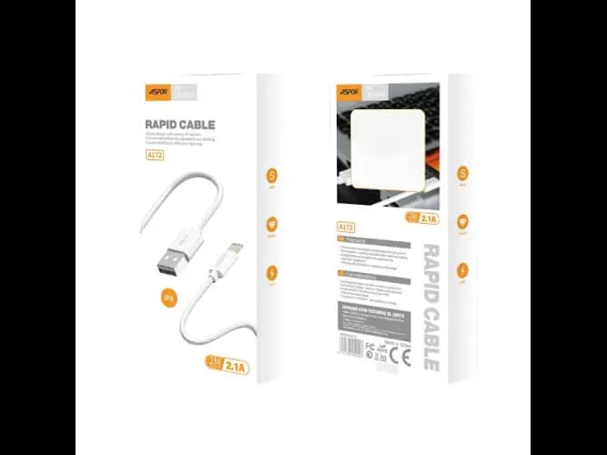 Aspor A172 Lightning USB 8 Pin Data Cable (2)