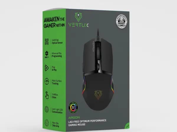 Vertux Argon Lag-Free Optimum Performance Gaming Mouse with 06 month warranty (2)