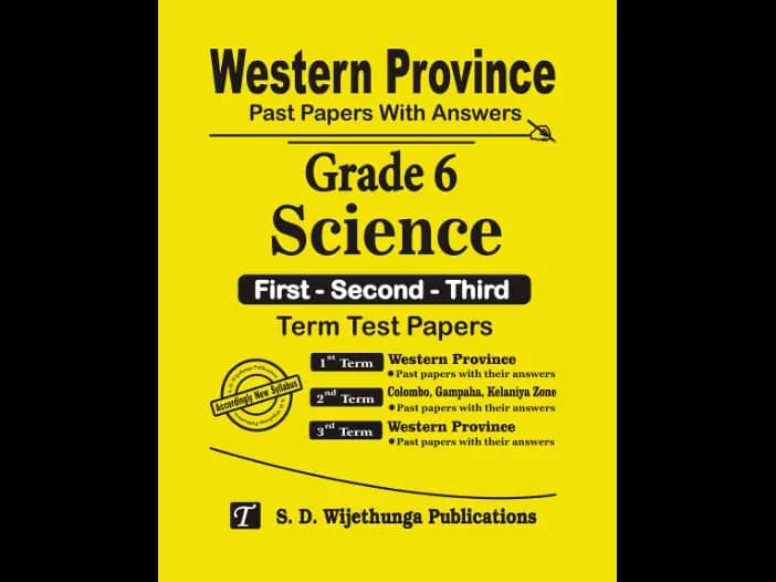 Western Province Grade 6 Science English Medium Past Paper Set