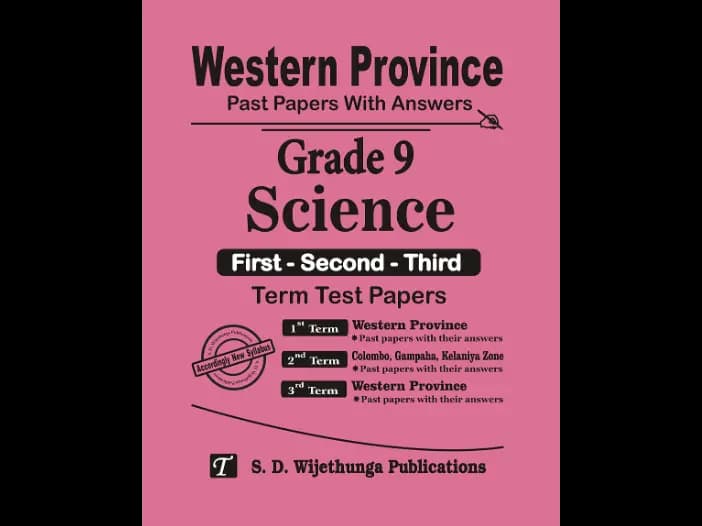 Western Province Grade 9 Science English Medium Past Paper Set