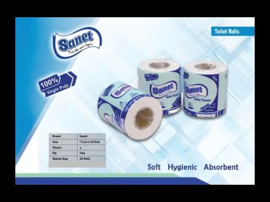 SANET - TOILET PAPER ROLL TISSUES – 25 pcs bundle