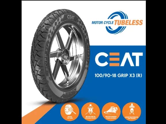 CEAT Motor-Cycle Tyre 100/90 -18 GRIP X3 (R) Tubeless