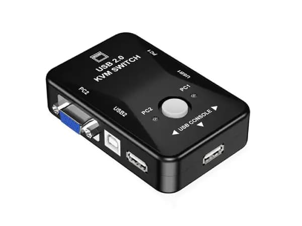 2-Port KVM Switch VGA & USB Ports – A Grade
