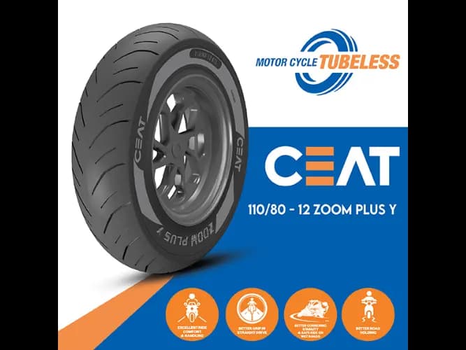 CEAT Motor-Cycle CEAT TUBELESS 110/80 - 12 ZOOM PLUS Y