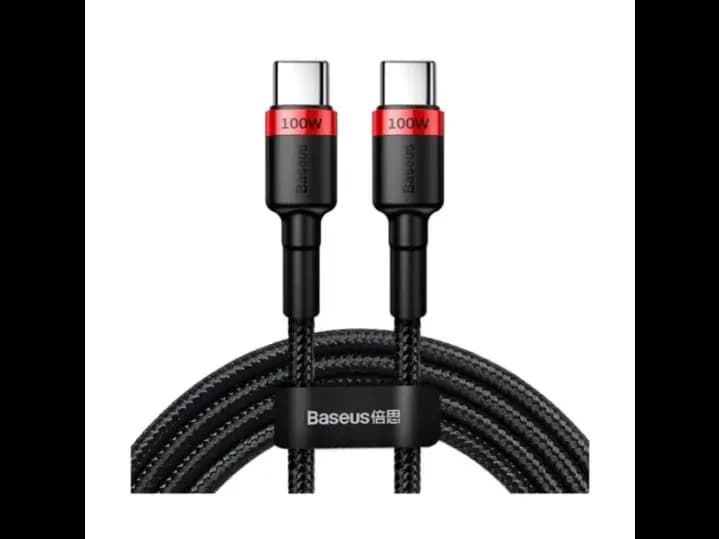 Baseus Cafule nylon cable USB Type C Power Delivery 2.0 100W 20V 5A 2m black (CATKLF-AL91)