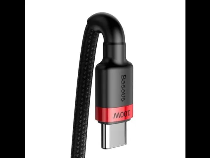 Baseus Cafule nylon cable USB Type C Power Delivery 2.0 100W 20V 5A 2m black (CATKLF-AL91) (2)