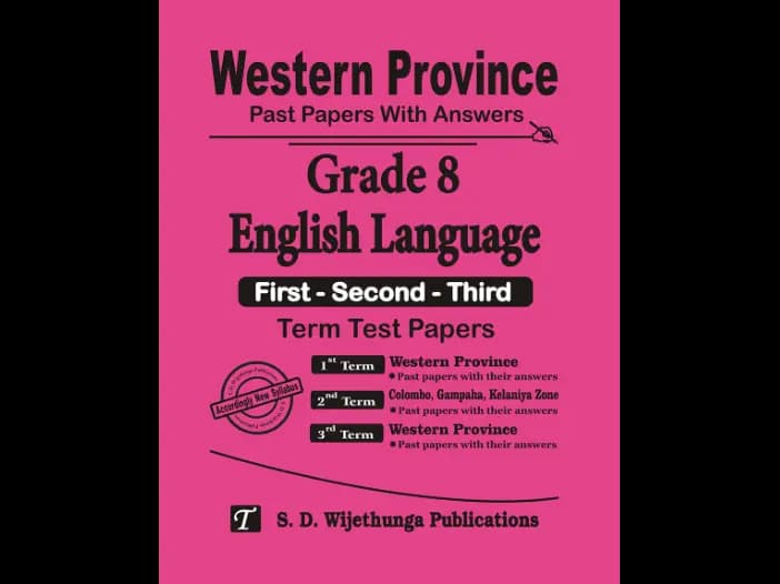 Western Province Grade 8 English Past Paper Set