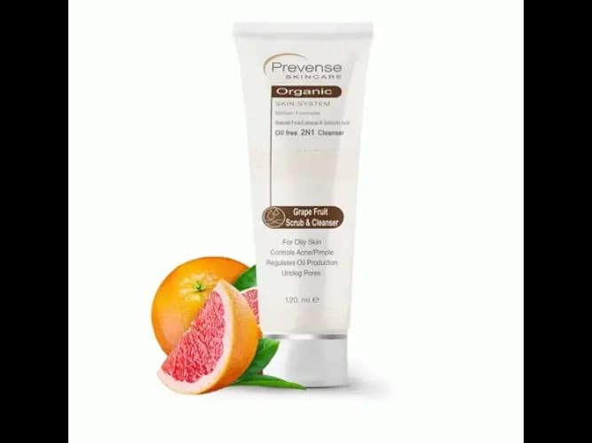 PREVENSE GRAPE FRUIT SCRUB & CLEANSER 120ML
