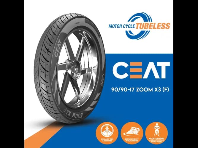 CEAT Motor-Cycle Tyre 90/90 -17 ZOOM X3 (F) Tubeless