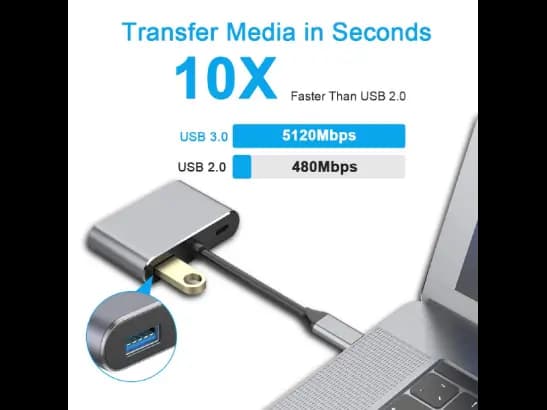 4 in 1 Type-C To HDMI VGA USB 3.0 USB-C (A Grade) (2)