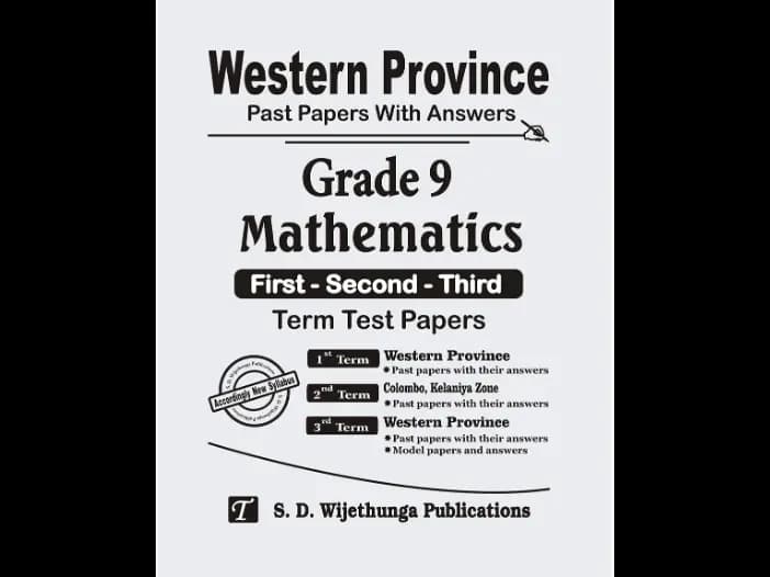 Western Province Grade 9 Maths English Medium Past Paper Set