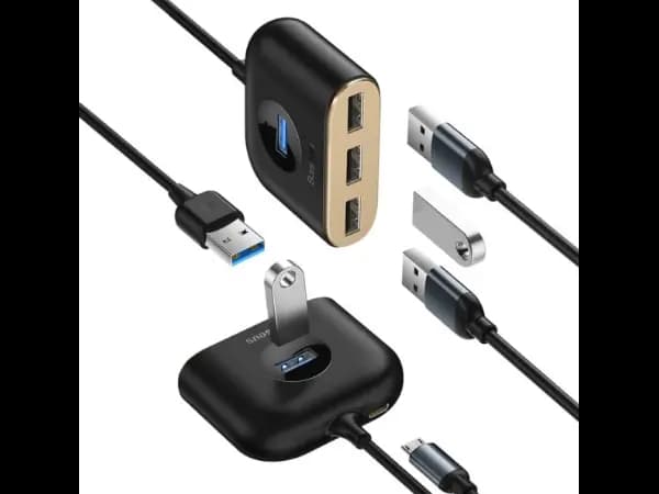 BASEUS Square Round 4 In 1 USB Hub Adapter CAHUB-AY01 (3)