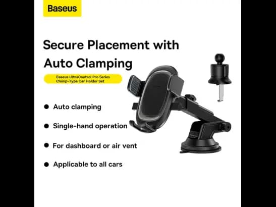 Baseus UltraControl Pro Series Clamp-Type Car Holder Set - C40351600113-00 (6)