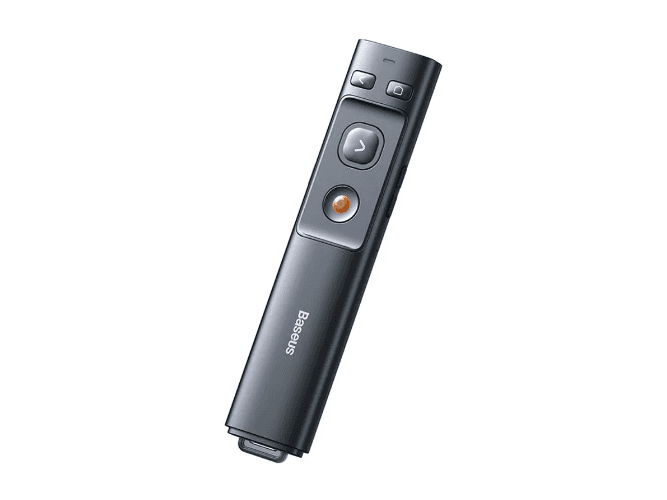 Baseus Orange Dot Rechargeable Wireless Presenter (Red Laser) Grey – WKCD000013