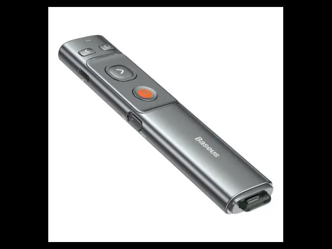Baseus Orange Dot Rechargeable Wireless Presenter (Red Laser) Grey – WKCD000013 (5)