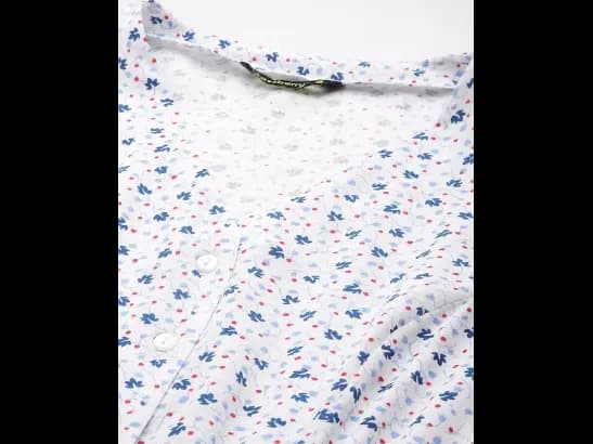Floral Print A-Line Midi Dress (3)
