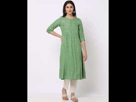 Bandhani Print A-Line Kurta