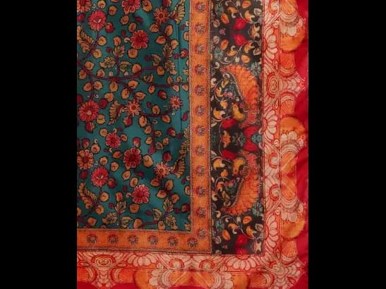 Rust Yoke Design Kurta with Trousers & With Dupatta (5)