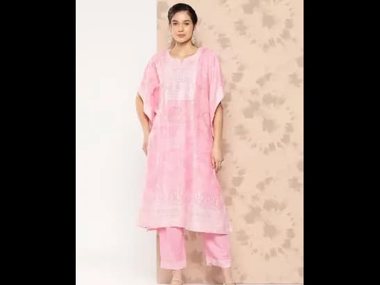 Ethnic Motifs Printed Kaftan Kurta With Trousers