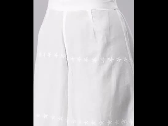 White Embroidered Kurta with Palazzos (3)