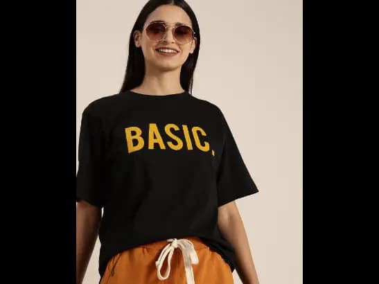 Printed Crew-Neck Oversized T-shirt