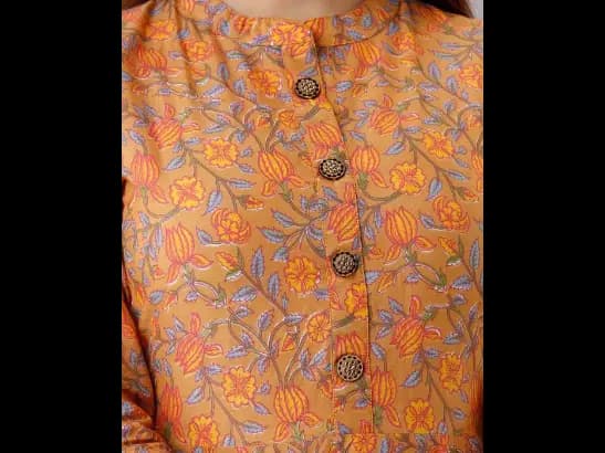 Floral Printed Collar-Neck Dress (3)
