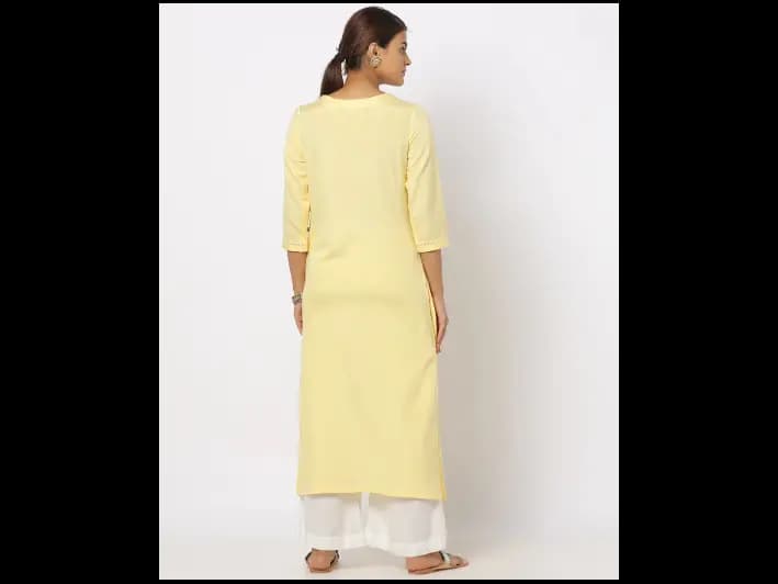 Mirror Embellished Yoke Straight Kurta (3)