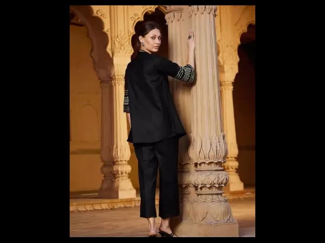 Women Shirt with Palazzos Co-Ords Set (5)