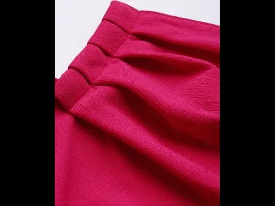 Chic Fuchsia Pink Power Shoulders Top (4)