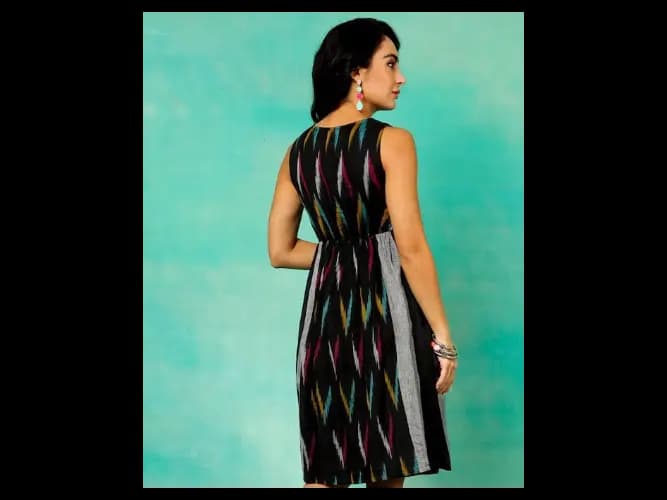 Ethnic Motif Printed Cotton Fit & Flare Dress (4)