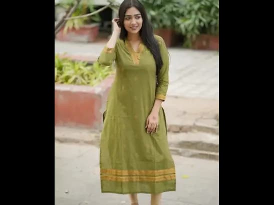 Straight Cut Kurti with Side Slit