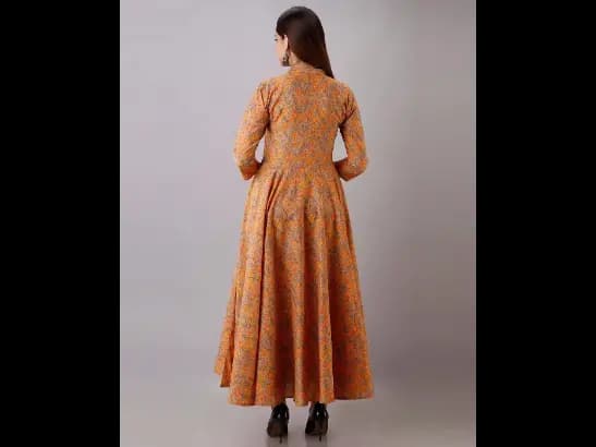 Floral Printed Collar-Neck Dress (4)