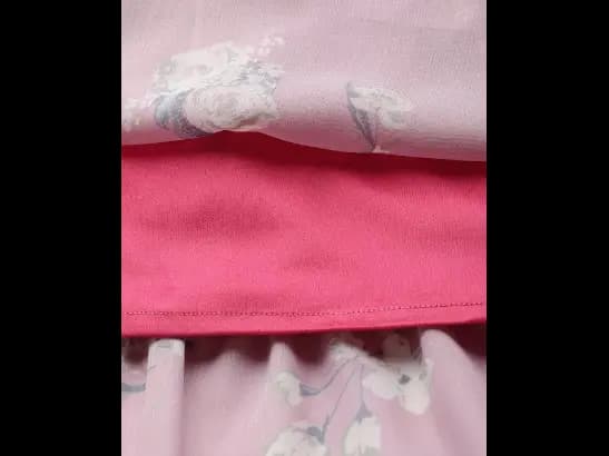 Pink & Beige Floral Print Tiered Maxi Dress (2)