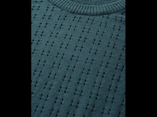 The Lifestyle Co Green Crochet Cotton Regular Top (2)