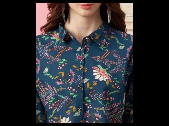 Printed Crop Shirt With Trousers (6)