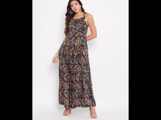 Strappy A-line Maxi Dress (2)