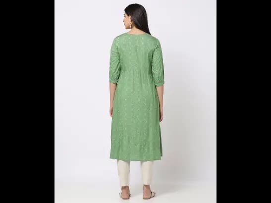Bandhani Print A-Line Kurta (5)