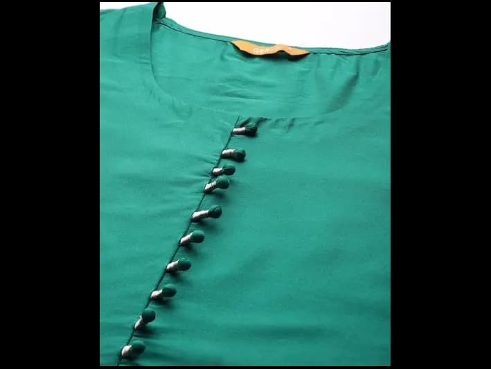 Solid Regular Sequinned Kurta with Trousers With Dupatta (2)