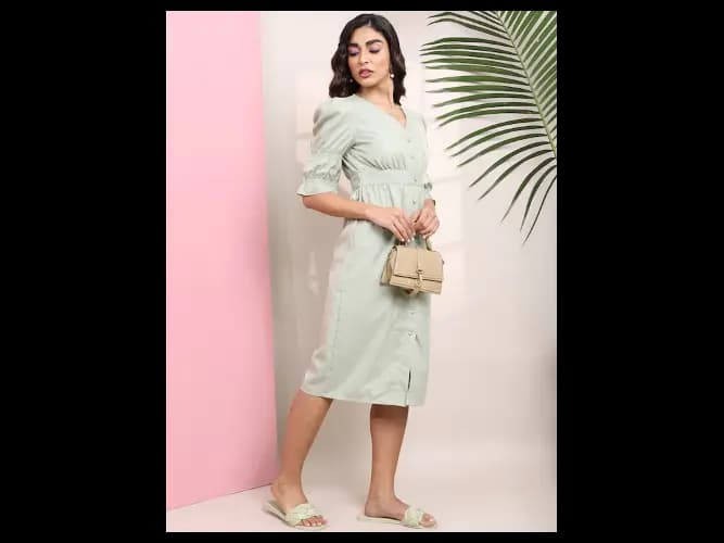 A-Line Midi Dress