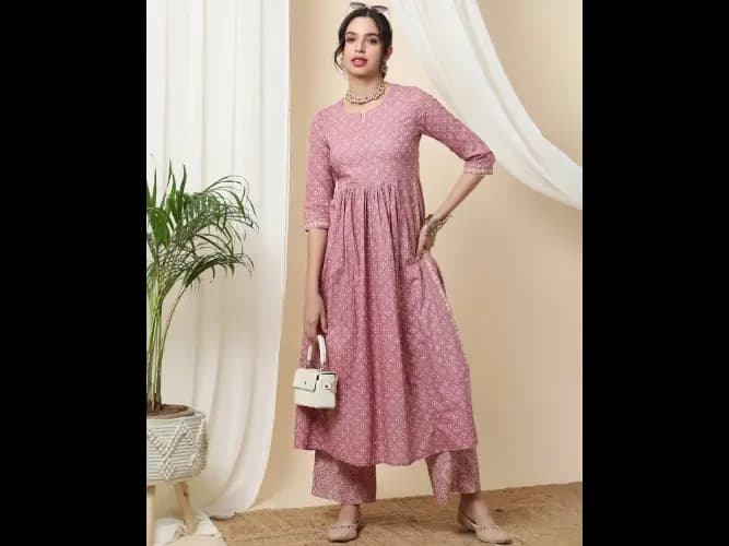 Women Printed Straight Kurta Set (5)