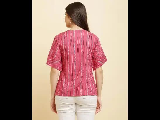 Women Striped Regular Fit Top (4)