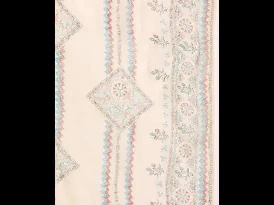Floral Khari Printed Pure Cotton Kurta With Trousers & Dupatta (2)