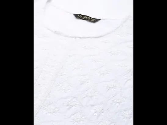 Chikankari A-Line Dress (4)