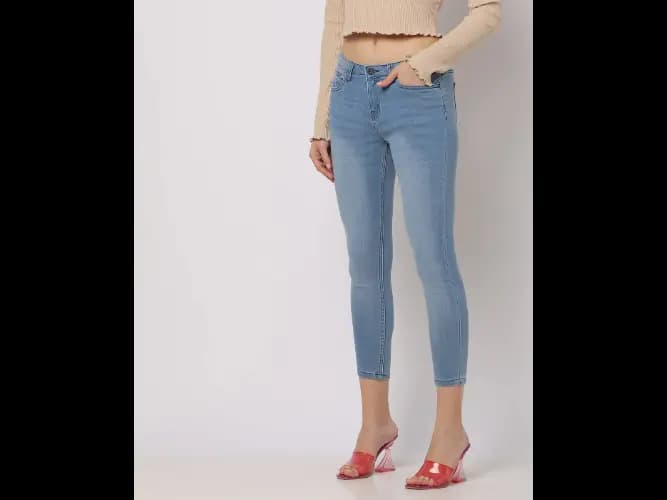 Lightly Washed Skinny Fit Jeans